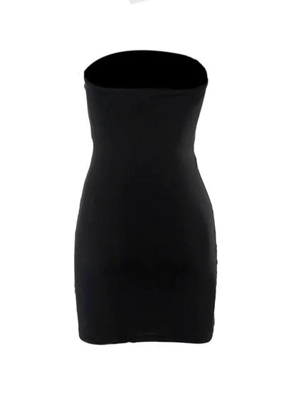 Black Y2K Cutout Bow Decor Bandeau Mini Dress
