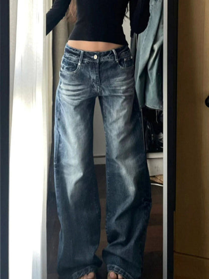 Blue American Vintage Design Boyfriend Jeans