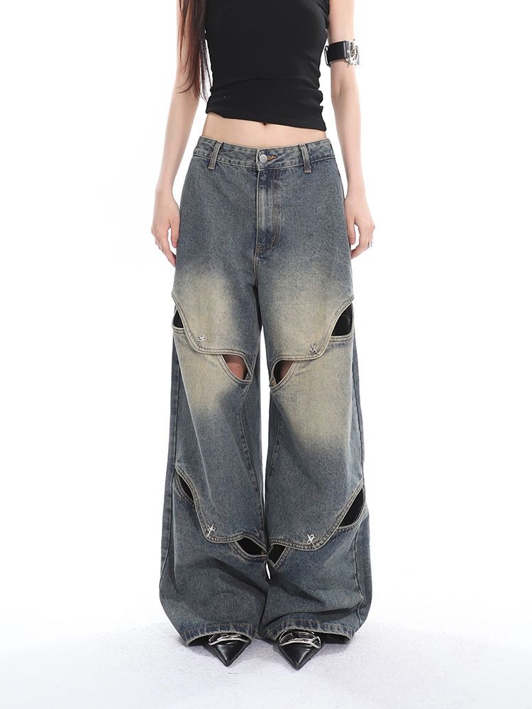 High waisted store baggy boyfriend jeans