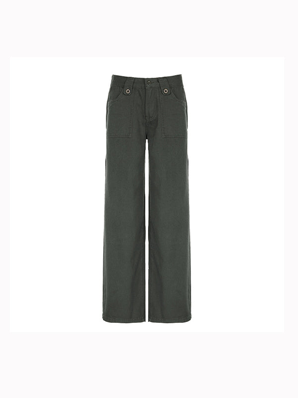 Groene Vintage Street Cargo Broek