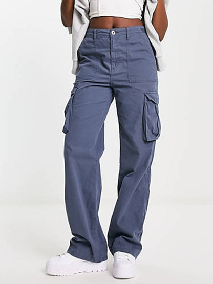 Pantalon cargo multi-poches polyvalent taille haute JY6