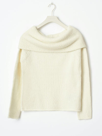 Y2k Solid Color Off Shoulder Oversized Sweaters