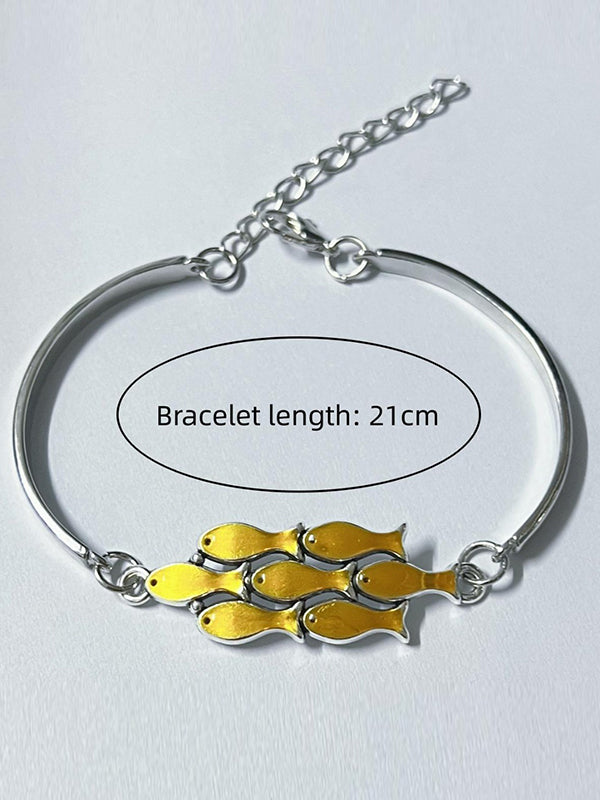 Yellow Vintage Cute Gold Fish Bracelet