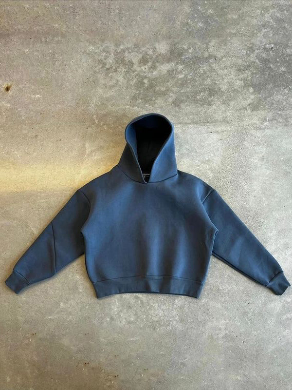 Solid Color 2000s Oversized Long Sleeve Hoodie