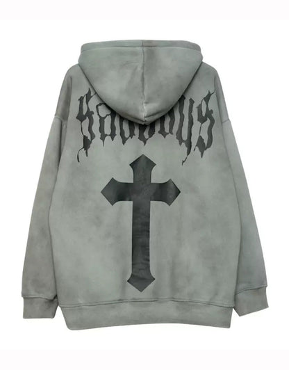 Hip Hop Despair Initial Print Hoodie