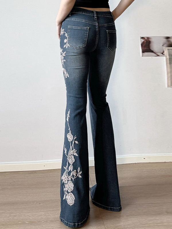 Blue Vintage Niche Flare Jeans