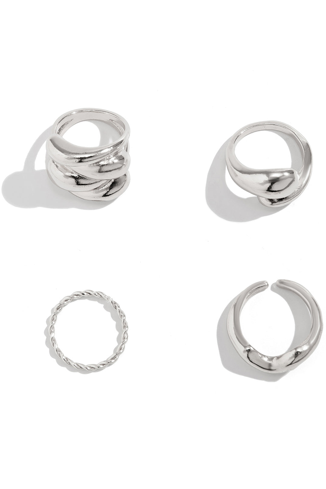 American Vintage 4pc Metal Ring Set