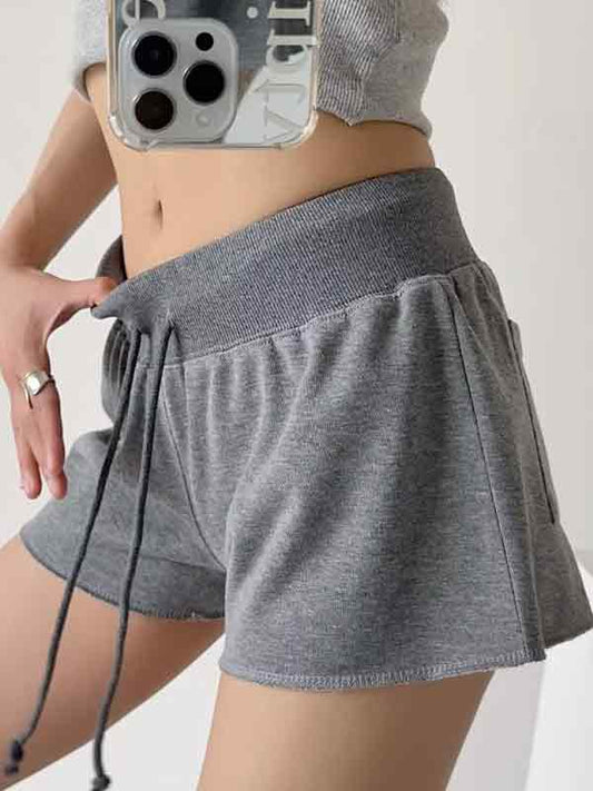 Grey Classic Drawstring Shorts