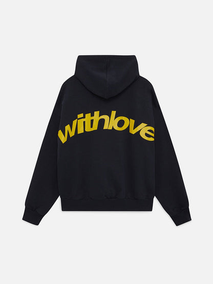 90s Multi Color Lettering Oversized Hoodie