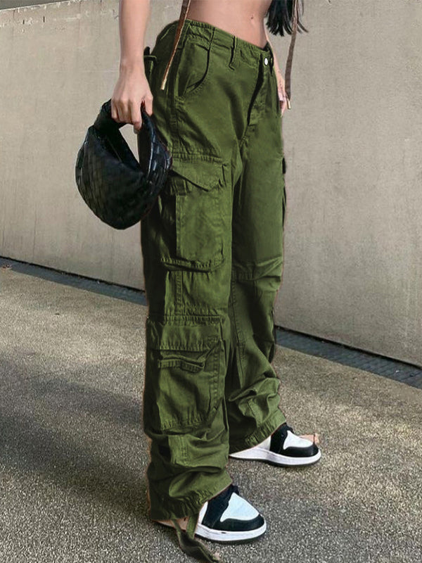 JY groene hippop-cargo-jeans met zak en patch