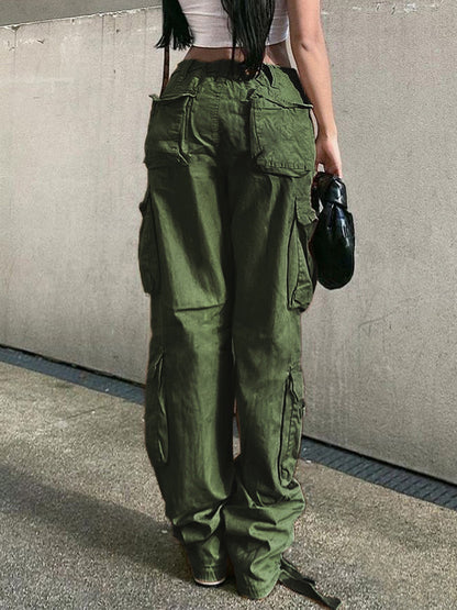 JY groene hippop-cargo-jeans met zak en patch
