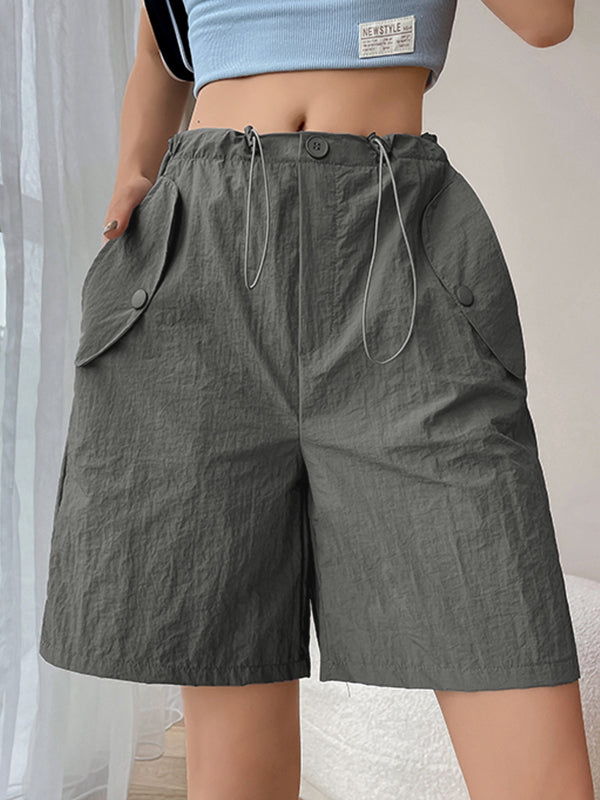 Grijze vintage street parachute cargoshort