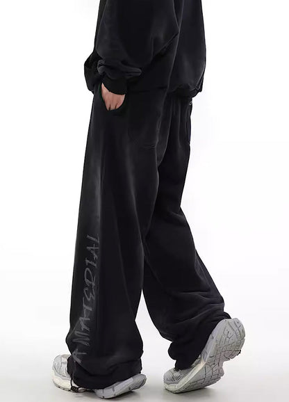 Hip Hop Graffiti Design Drawstring Pants Unisex