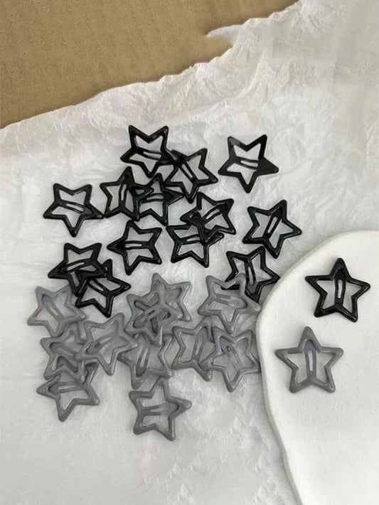 Solid Color Y2K 1pc Star Pattern Hair Clip