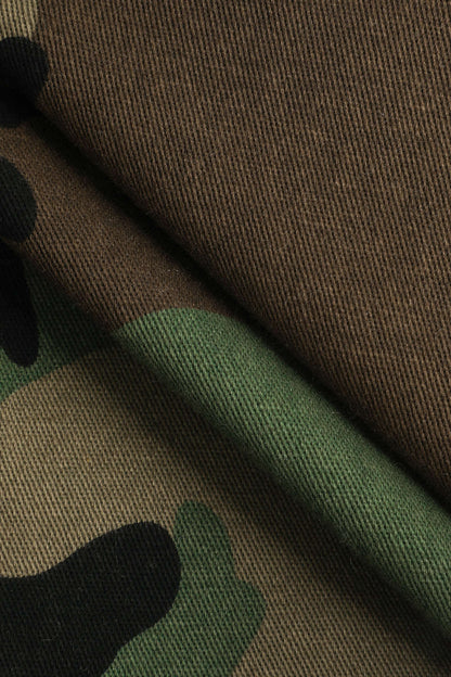 Short cargo à nouer style camouflage rétro