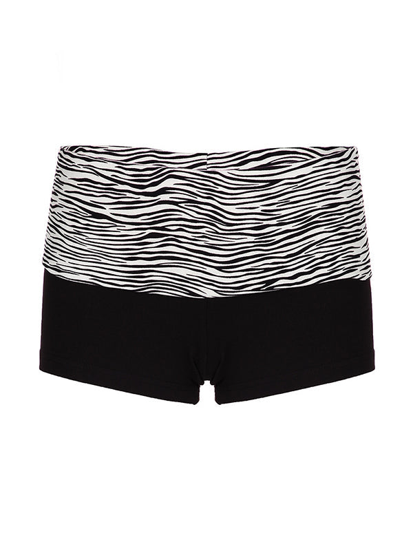 Vintage stikselsshort met zebraprint