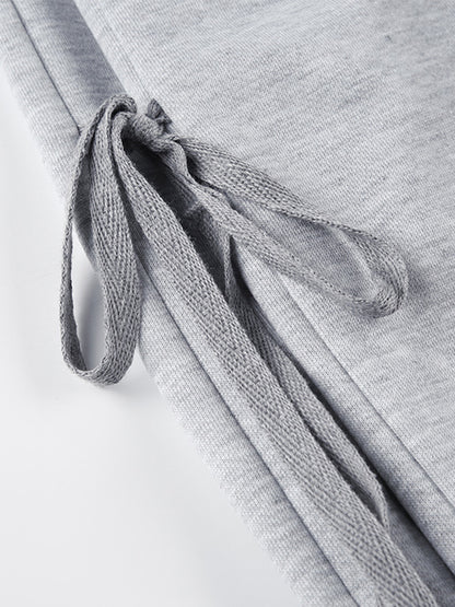 Grey Vintage Street Side Bow Tie Sweatpants