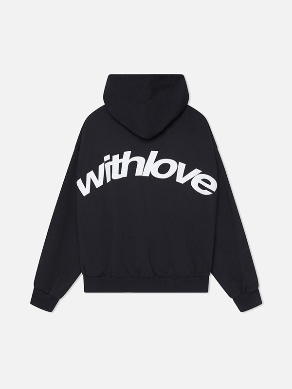 90s Multi Color Lettering Oversized Hoodie