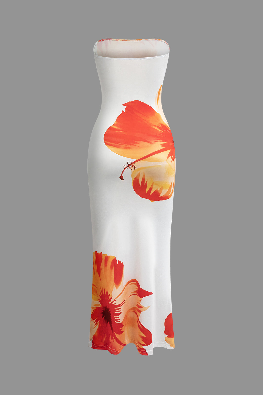 Robe midi fine sans bretelles en cascade florale Sunny Sweet