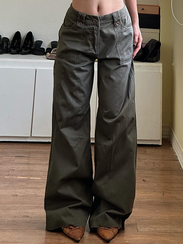 Pantalon cargo vert vintage street