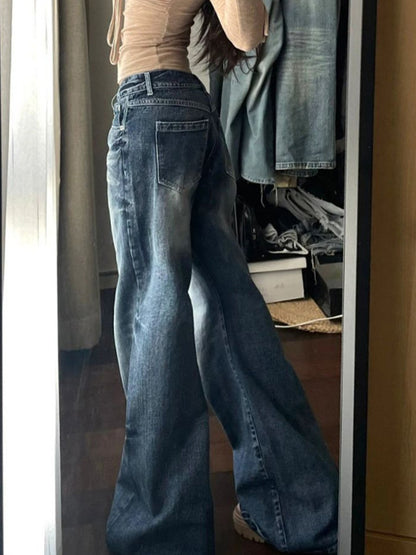 Blue American Vintage Design Boyfriend Jeans