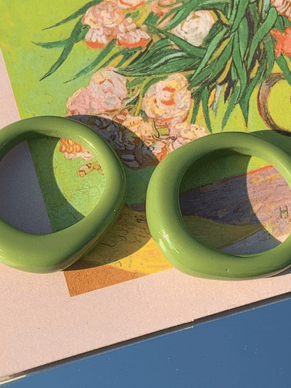 Groene Vintage onregelmatige ring