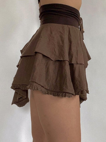 Mini-jupes vintage en dentelle double couche