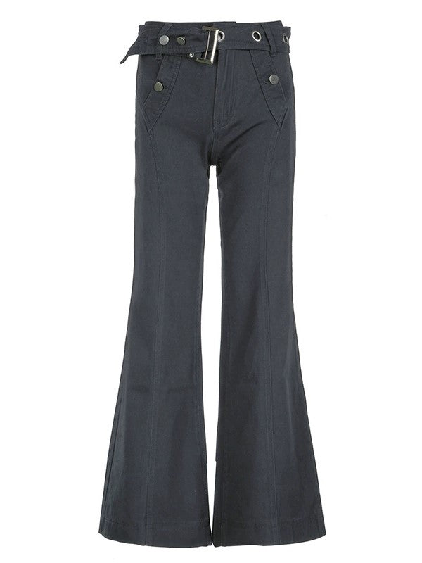 Pantalon cargo grunge à taille fendue