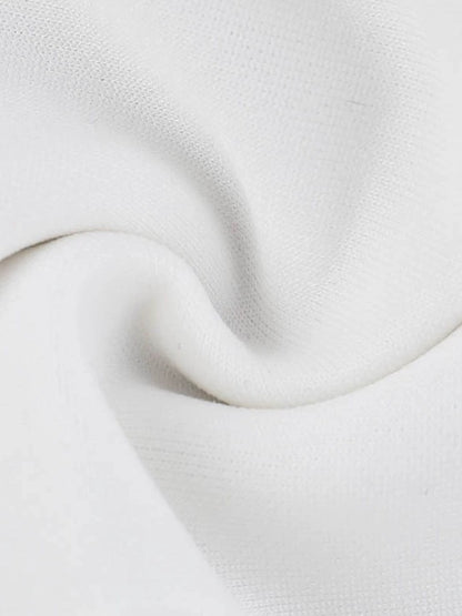 Mini-robe blanche à ourlet plissé français