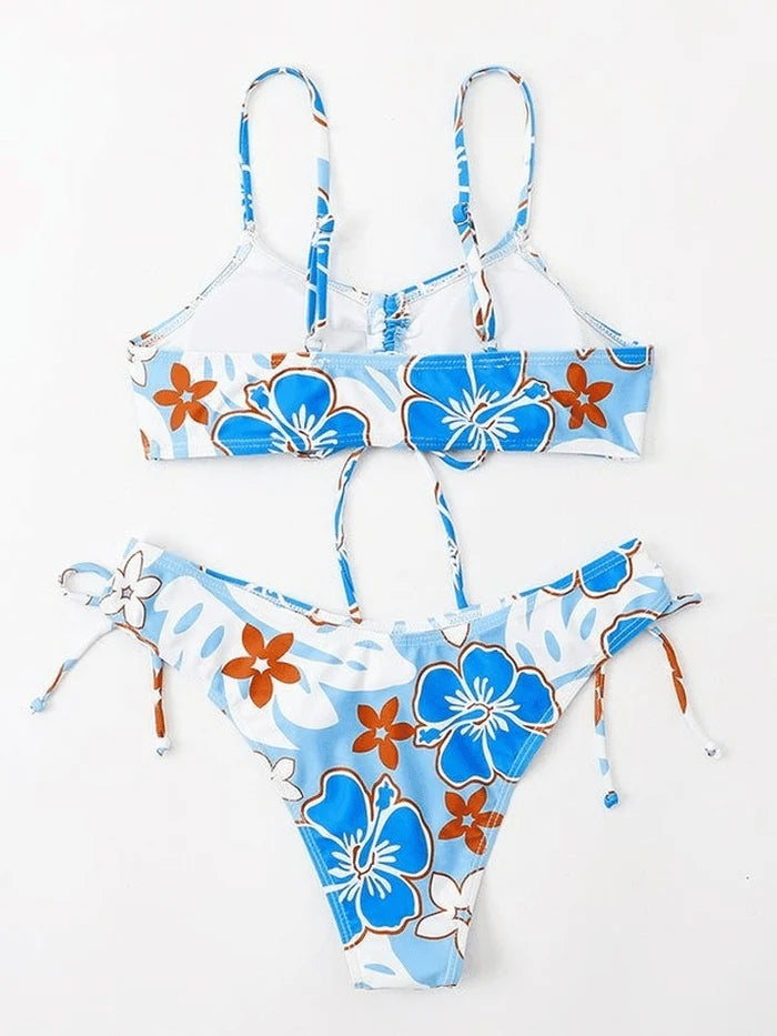 Sweet Wave Bikini Set with Floral Print