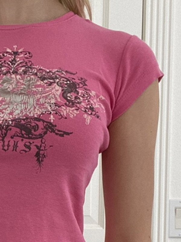 Vintage top met Acanthus-logo